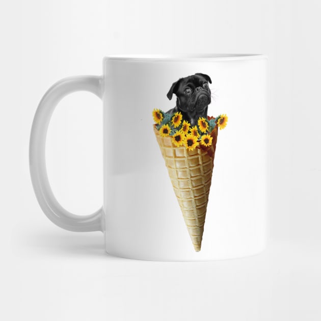 ice cream cone black labrador dog by Move-Art